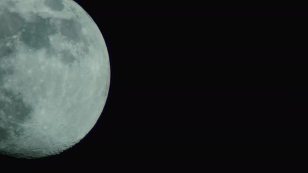 Primer Plano Superficie Las Lunas Con Cráteres Yegua Concepto Astronomía — Vídeos de Stock