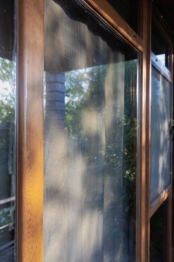 Örümcek Ağı ve Toz Temizlenmesi Gereken Örümcek Ağı ile Kaplanmış Kirli Pencereler