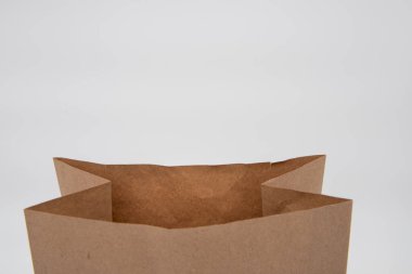 Beyaz Arkaplan Çevre dostu Paketleme Üzerine Kağıt Kağıt Torba Üst Görünümü