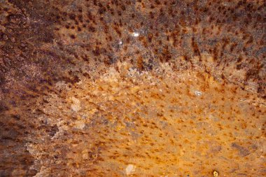Paslı metal yüzey, turuncu aşınma dokusu, soyut endüstriyel arkaplan