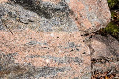 Doğal Turuncu ve Gri Kaya Dokusunun Macro Görünümü Jeoloji ve Doğa Arkaplanı