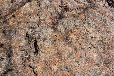 Doğal Turuncu ve Gri Kaya Dokusunun Macro Görünümü Jeoloji ve Doğa Arkaplanı