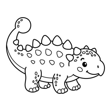 Cesur çizgileri olan sevimli bir çizgi film çizimi. Sayfaları, çıkartmaları ve eğitici materyalleri boyamak için ideal. Vektör illüstrasyonu