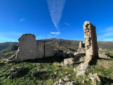 old castle in Geraci Siculo, Palermo, Sicily, Italy