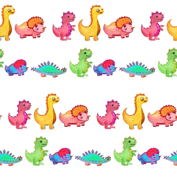 Dinosauro Personaggio Dei Cartoni Animati Illustrazione Bambini Utilizzare Materiali Stampati — Foto Stock