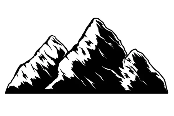 Ilustración Montaña Estilo Grabado Elemento Diseño Para Logotipo Emblema Signo — Archivo Imágenes Vectoriales