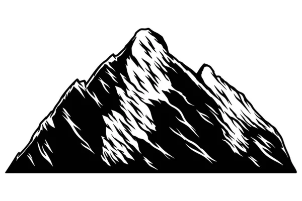 Ilustración Montaña Estilo Grabado Elemento Diseño Para Logotipo Emblema Signo — Archivo Imágenes Vectoriales