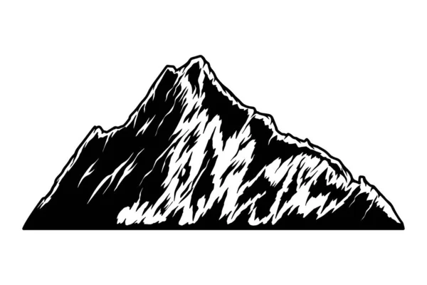 Ilustração Montanha Estilo Gravura Elemento Design Para Logotipo Emblema Sinal —  Vetores de Stock