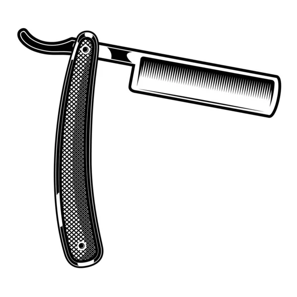 Illustration Retro Style Barber Razor Design Element Logo Emblem Sign — Stock Vector