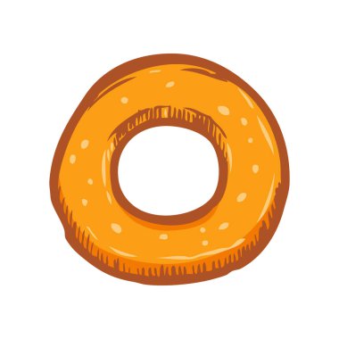 Kek tasviri. Poster, kart, pankart, menü için tasarım ögesi. Vektör illüstrasyonu