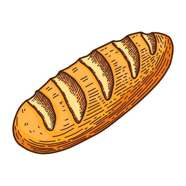 Ekmeğin Kabartma Tarzında Resmedilmiş Hali Poster Kart Pankart Menü Için — Stok Vektör
