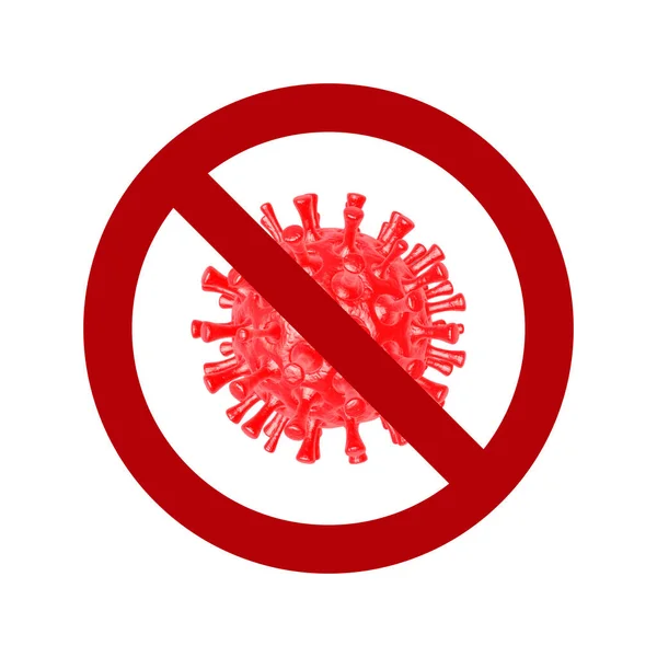 Coronavirus Segno Pericolo Cellula Coronavirus Elemento Design Poster Card Banner — Vettoriale Stock