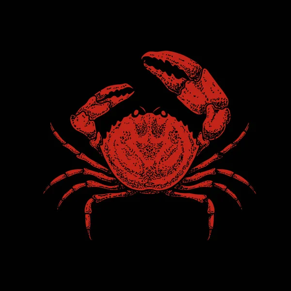 Illustration Crab Engraving Style Design Element Logo Emblem Sign Poster — Stock Vector