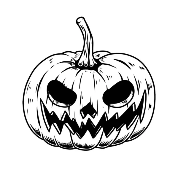 Ilustração Abóbora Assustadora Halloween Elemento Design Para Cartaz Cartão Banner —  Vetores de Stock