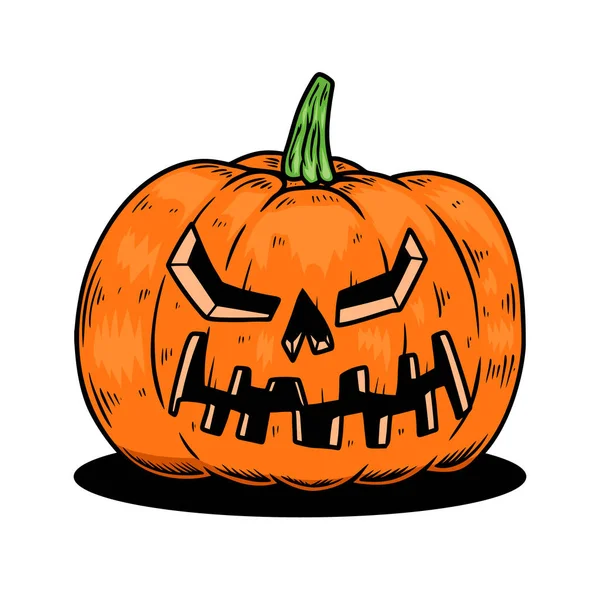 Ilustração Abóbora Assustadora Halloween Elemento Design Para Cartaz Cartão Banner — Vetor de Stock