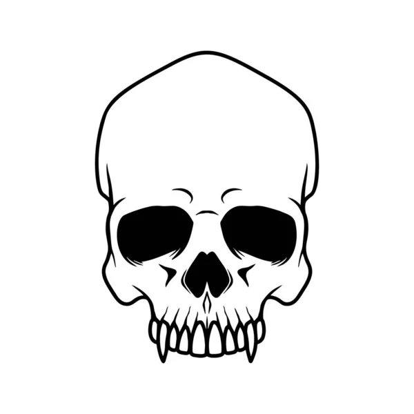 Illustration Vampire Halloween Skull Design Element Poster Card Banner Sign — Stock Vector
