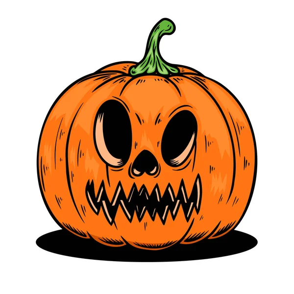 Illusztrációja Ijesztő Halloween Tök Tervezési Elem Plakát Kártya Banner Aláírás — Stock Vector