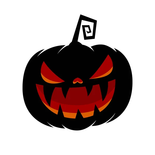 Ilustración Aterradora Calabaza Halloween Elemento Diseño Para Póster Tarjeta Banner — Vector de stock