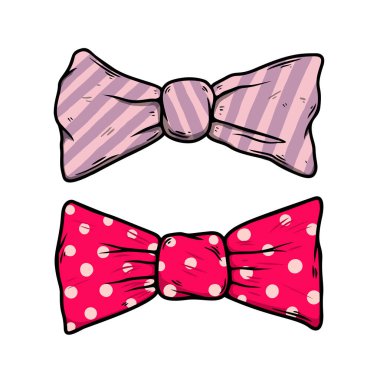 Yay düğümünün kabartma stilindeki yansıması. Poster, kart, pankart, imza için tasarım elemanı. Vektör illüstrasyonu