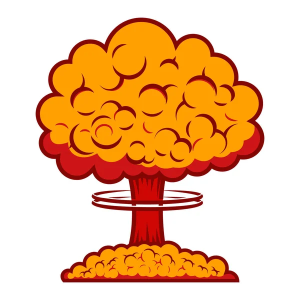 Εικονογράφηση Πυρηνικής Έκρηξης Κωμικό Ύφος Στοιχείο Σχεδιασμού Για Αφίσα Κάρτα — Διανυσματικό Αρχείο
