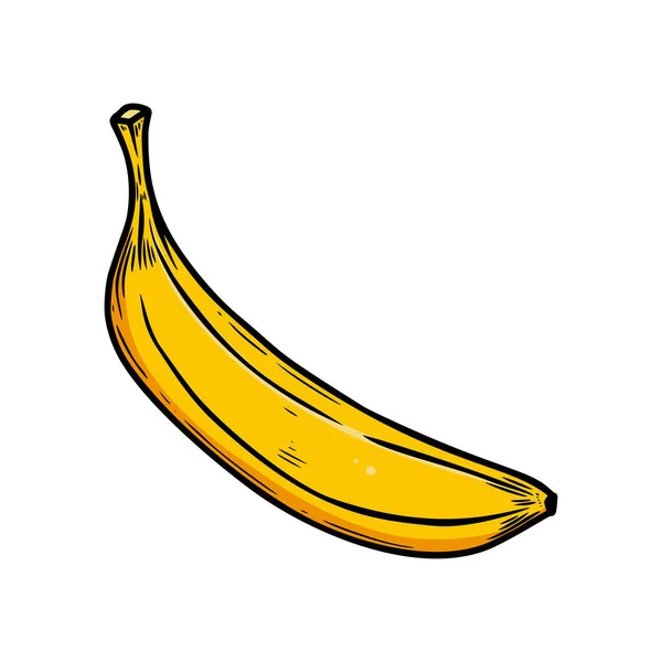 Illustration Banana Engraving Style Design Element Poster Card Banner Sign — Stock Vector
