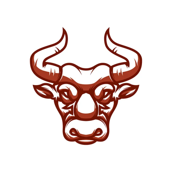 Stierkopfschild Gestaltungselement Für Logo Etikett Schild Emblem Vektorillustration — Stockvektor