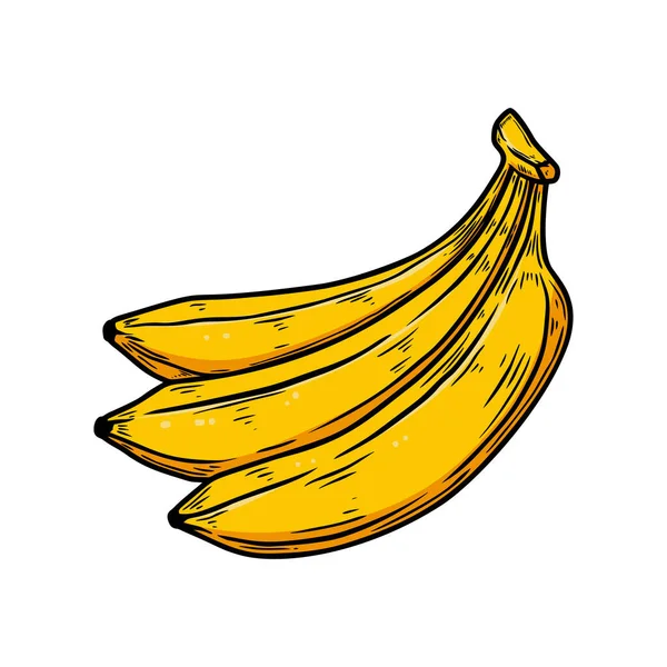 Ilustração Banana Estilo Gravura Elemento Design Para Cartaz Cartão Banner — Vetor de Stock