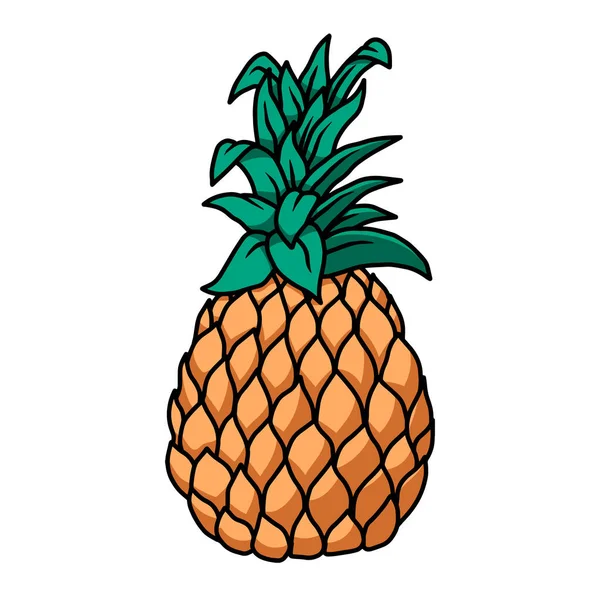Illustratie Van Ananas Design Element Voor Poster Kaart Banner Teken — Stockvector