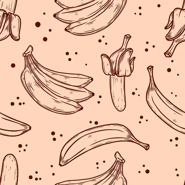 Бесшовный Рисунок Бананами Элемент Дизайна Плаката Открытки Баннера Флаера Векторная — стоковый вектор