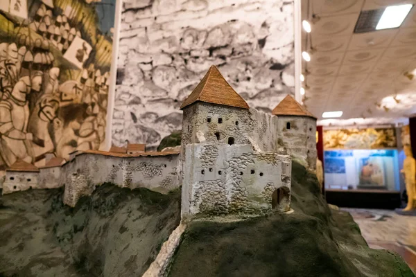 Museu Nacional Militar Rei Fernando Bucareste Roménia Modelo Castelo Medieval — Fotografia de Stock