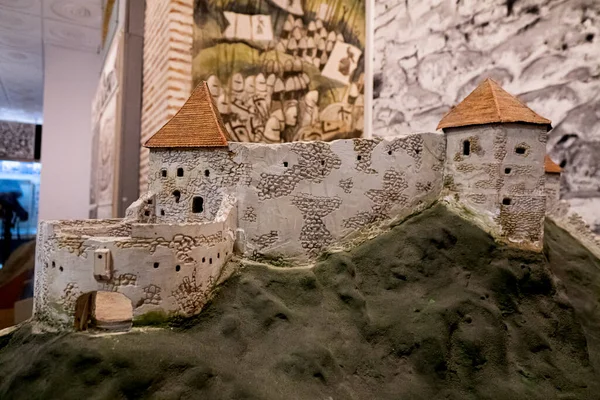 Kral Ferdinand Ulusal Askeri Müzesi Bükreş Romanya Ortaçağ Şatosu Modeli — Stok fotoğraf