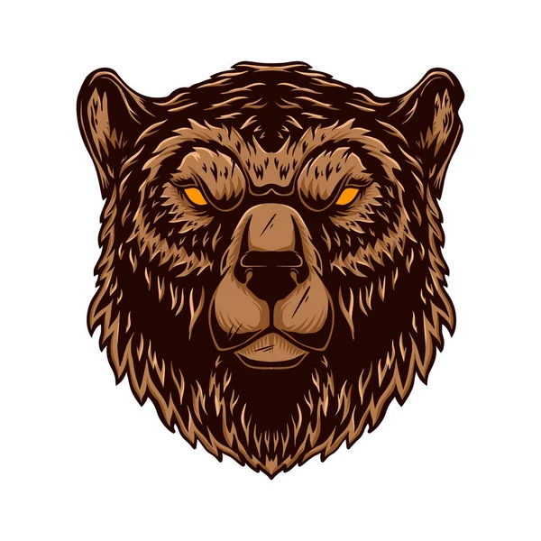 Bear Head Illustration Design Element Logo Label Sign Emblem Poster — Stock Vector