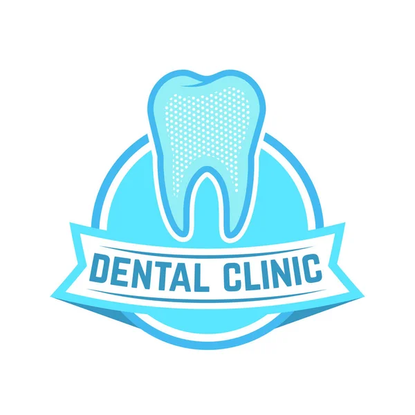 Diş Kliniği Amblemi Şablonu Poster Kart Pankart Imza Için Tasarım — Stok Vektör
