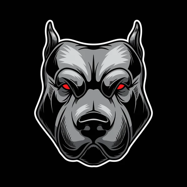 Illustration Angry Dog Head Design Element Logo Label Sign Emblem — Stock Vector