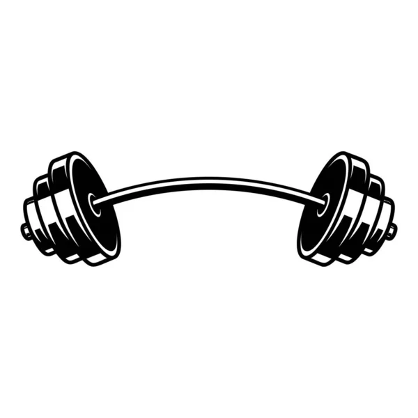 Illustration Weightlifting Barbell Design Element Logo Label Sign Emblem Poster — Stock Vector