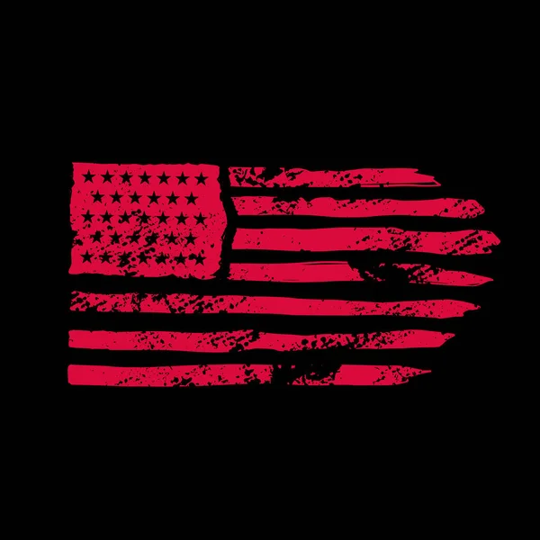 Bendera Amerika Dengan Gaya Grunge Unsur Desain Untuk Logo Label - Stok Vektor