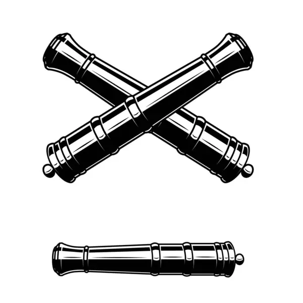 Ilustrasi Dari Meriam Kuno Unsur Desain Untuk Logo Label Tanda - Stok Vektor