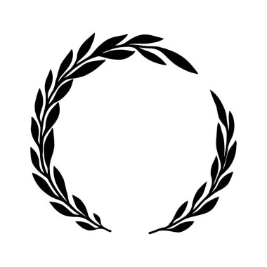 El çizimi çember. Dekorasyon, tebrik kartı ve afiş için tasarım elemanı. Vektör illüstrasyonu