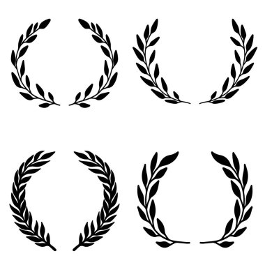 Çiçekli çelenk seti klasik tarzda. Dekorasyon için tasarım ögesi. Vektör illüstrasyonu