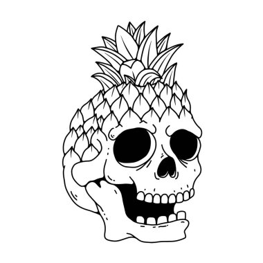 Ananas kafatası. Yaz teması