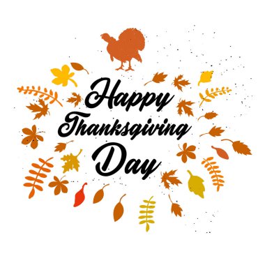 Mutlu Şükran günü. Vektör tebrik kartı. Türkiye. Vektör çizim.