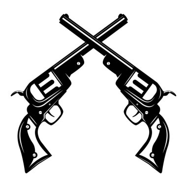 Beyaz arka planda izole edilmiş kovboy tabancası tasviri