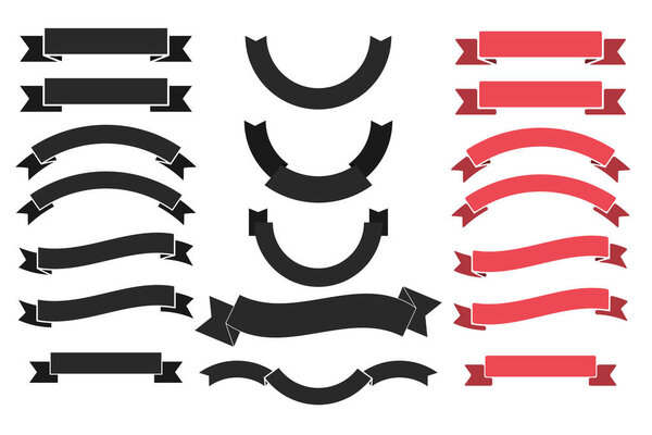 набор винтажных лент и элементов дизайна. Элемент дизайна логотипа, этикетки, эмблемы, значка, знака.