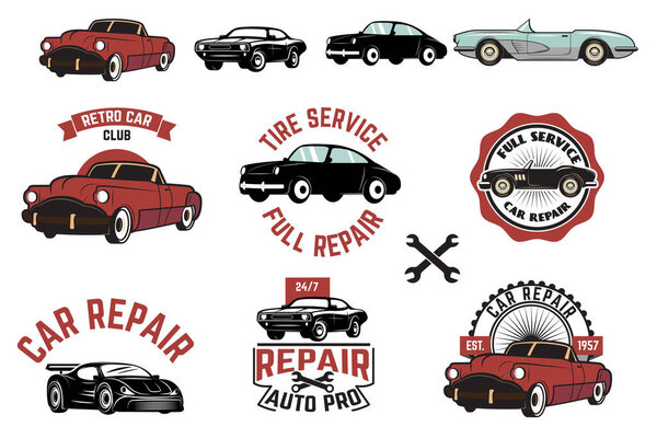 Car repair service labels