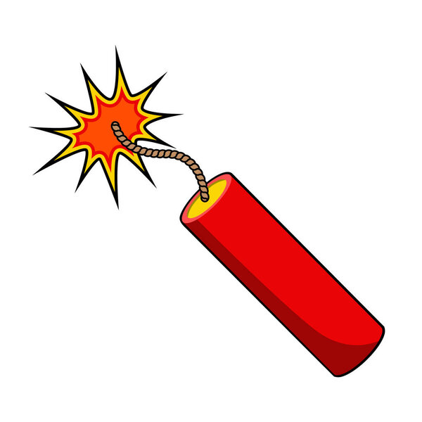 Динамит. Значок динамита. Динамит на белом фоне. Элемент векторного дизайна
.