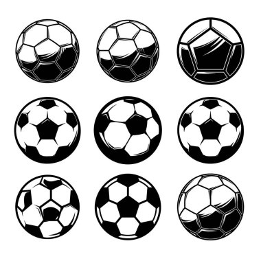 Futbol topu takımı. Futbol topunu. Logo, etiket, işaret, poster, amblem için.