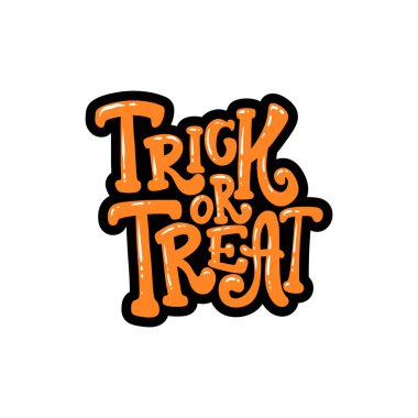 Şeker mi şaka mı? Moda tarzında harfler. Amblem, işaret, pankart için tasarım elemanı. Vektör illüstrasyonu