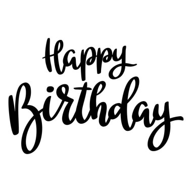 İyi ki doğdun Harf cümlesi beyaz arkaplanda izole edildi.