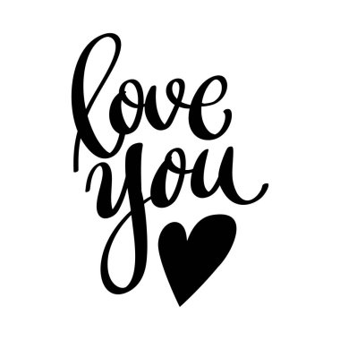 Ben de seni. Harf cümlesi beyaz arkaplanda izole edildi.