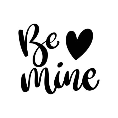 Benim ol. Beyaz arkaplanda harf cümlesi izole edildi. Vektör illüstrasyonu